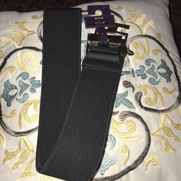 NWT Black plus size Elastic belt - Picture 6 of 7